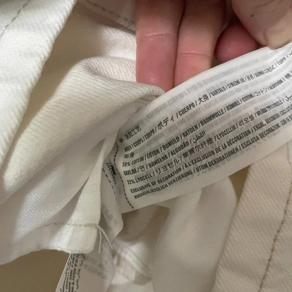 Abercrombie & Fitch Denim Romper Cream  White Size Small - Picture 9 of 9